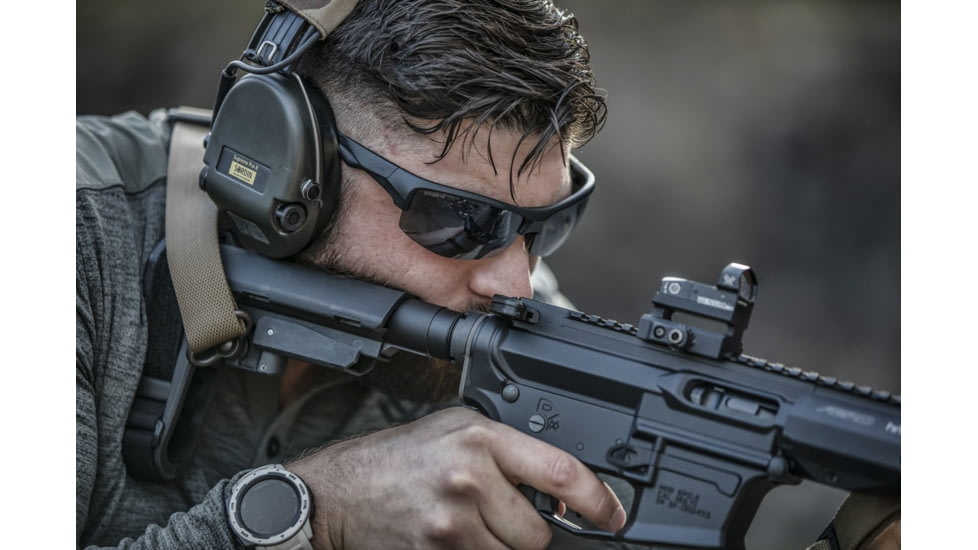 STNGR Hi-Speed Ballistic Sunglasses, Matte Black/Smoke, Medium/Large, XF-VEYJ-IIDL