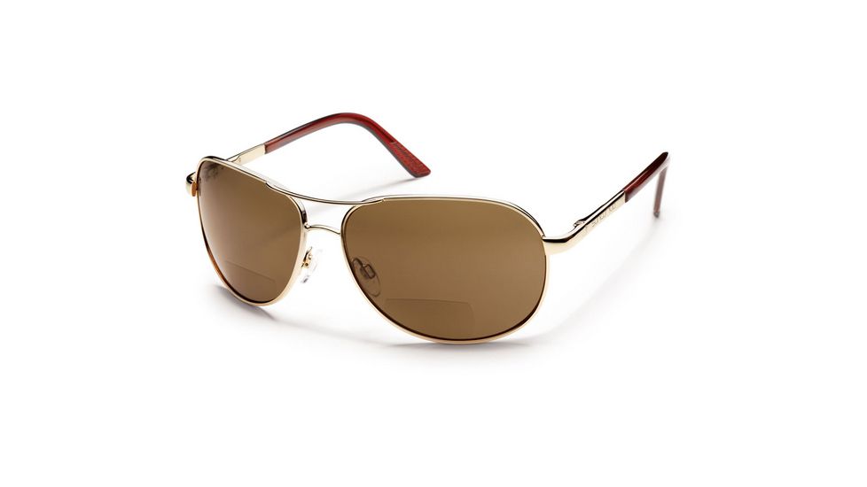 Suncloud Polarized Optics Aviator 1.5 (New) Sunglasses - Gold Frame, Brown Polarized Polycarbonate Lenses S-AVPPBRGD150
