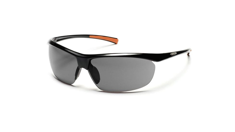 Suncloud Polarized Optics Zephyr Sunglasses - Black Frame, Gray Polarized Polycarbonate Lenses S-ZEPPGYBK