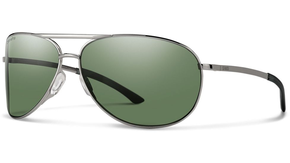 Smith Serpico 2 Sunglasses, Gunmetal Frame, ChromaPop Polarized Gray Green Lens, SE2CPGNGM