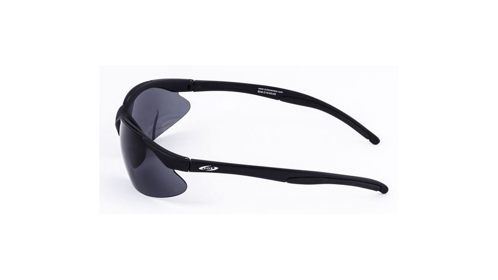 Survival Optics Sunglasses X Change/Vector Sunglasses, Black Frame, Pouch/SOS Logo, Pc Blue Xlt, Smoke, Yellow, Clear Lens 1041