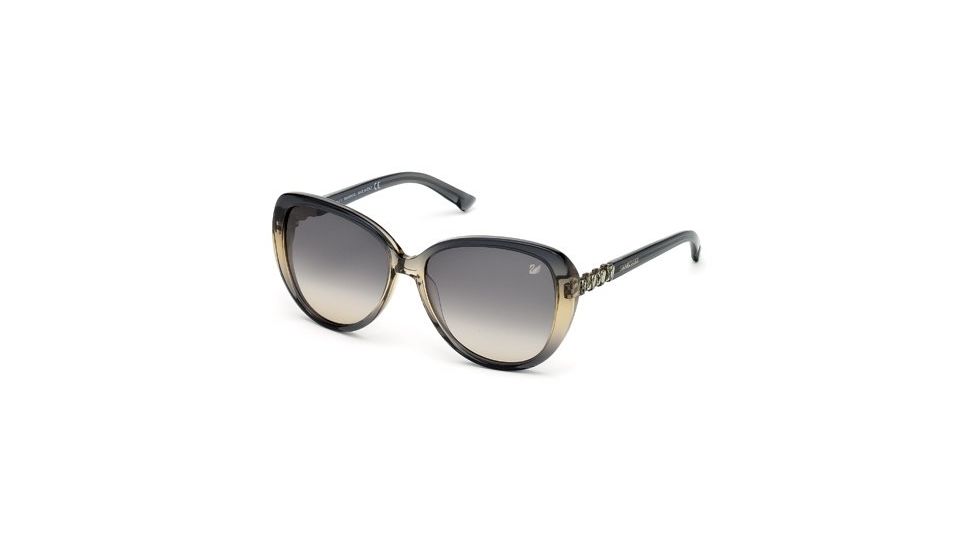 Swarovski SK0029 Sunglasses - Grey Frame Color, Gradient Smoke Lens Color