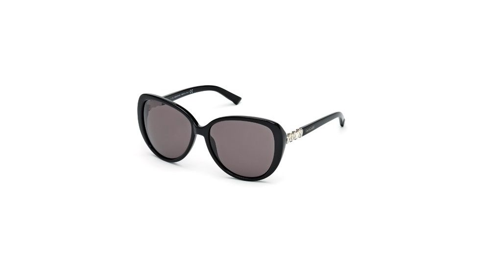 Swarovski SK0029 Sunglasses - Shiny Black Frame Color, Smoke Lens Color
