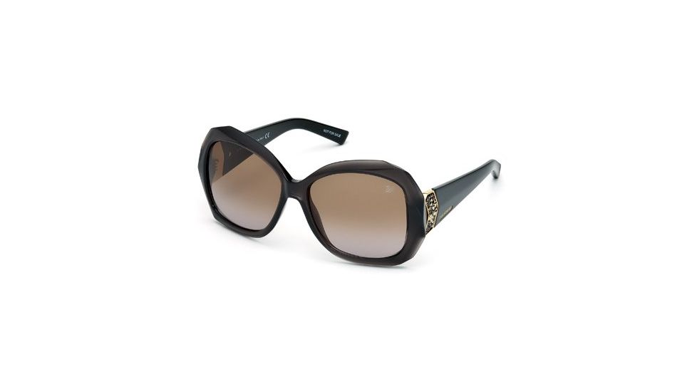 Swarovski SK0034 Sunglasses - Grey Frame Color, Gradient Brown Lens Color