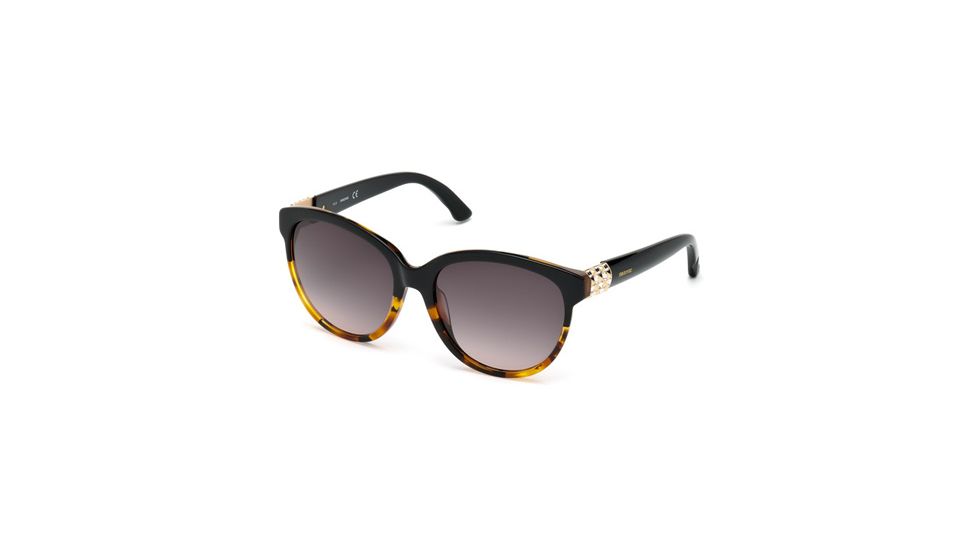 Swarovski SK0089 Sunglasses - Black Frame Color, Gradient Smoke Lens Color
