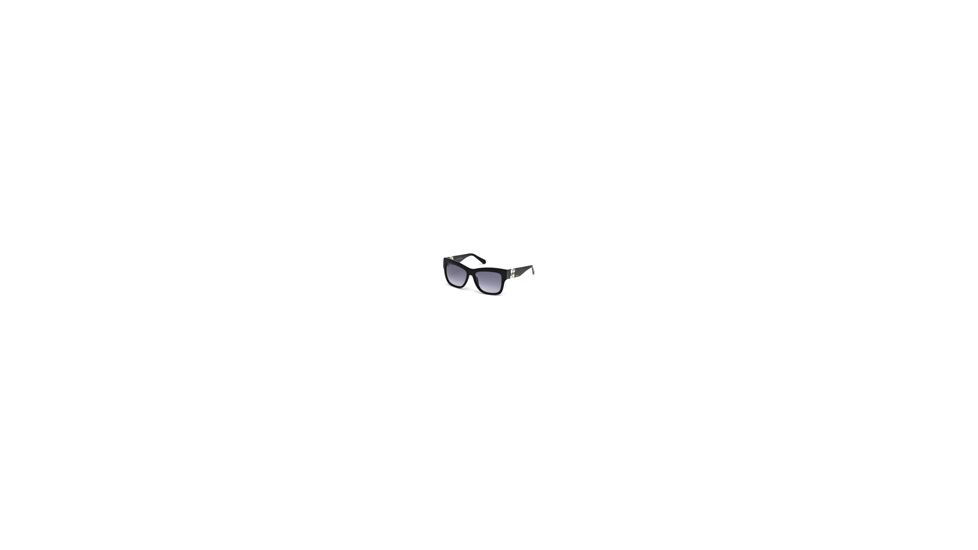 Swarovski SK0141 Sunglasses - Shiny Black Frame Color, Gradient Smoke Lens Color
