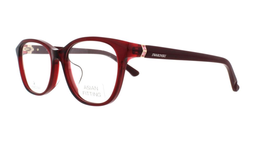 Swarovski SK5234-D Progressive Prescription Eyeglasses - Shiny Bordeaux Frame, Shiny Bordeaux Lenses, 53 mm Lens Diameter SK5234-D53069