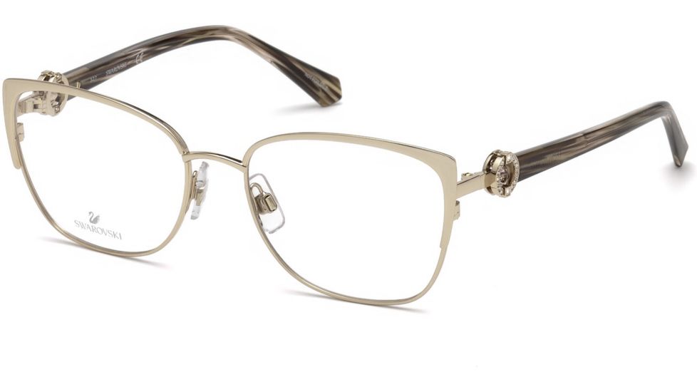 Swarovski SK5256 Eyeglass Frames - Shiny Rose Gold Frame Color, Shiny Rose Gold Lens Color