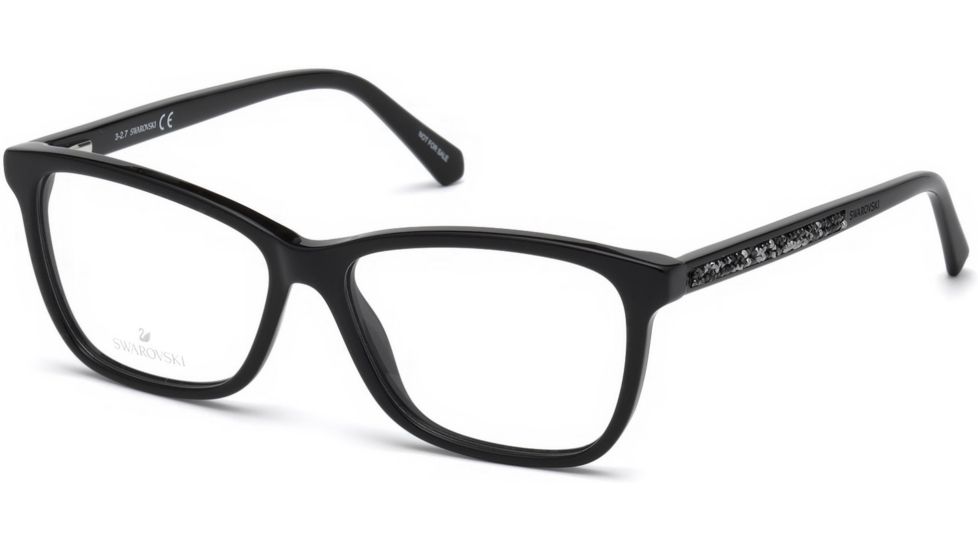Swarovski SK5265 Eyeglass Frames - Shiny Black Frame Color, Shiny Black Lens Color