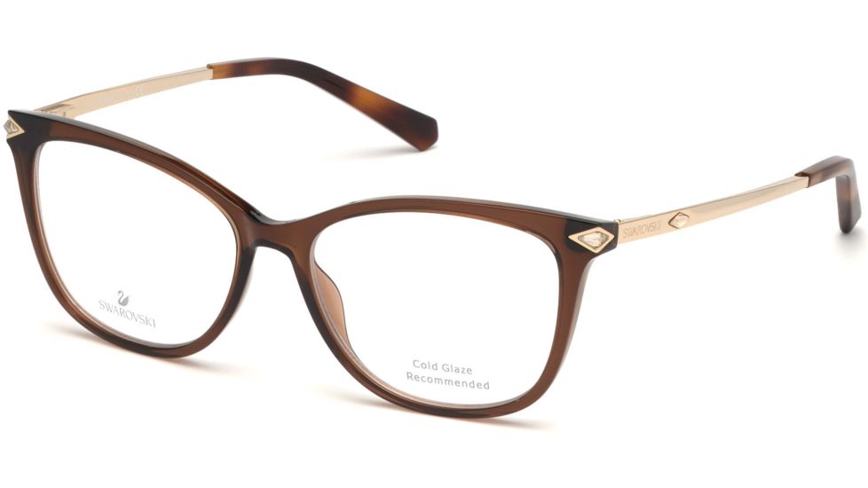 Swarovski SK5284 Eyeglass Frames - Light Brown Frame Color