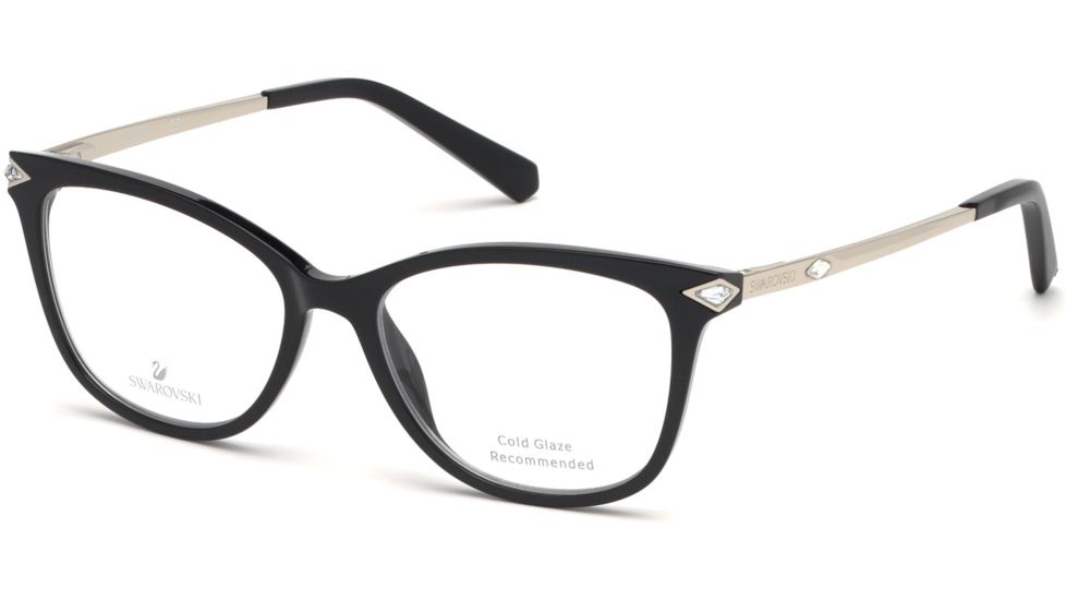 Swarovski SK5284 Eyeglass Frames - Shiny Black Frame Color