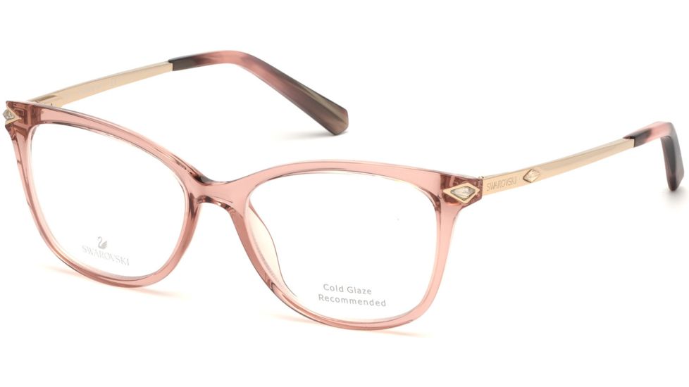 Swarovski SK5284 Eyeglass Frames - Shiny Pink Frame Color