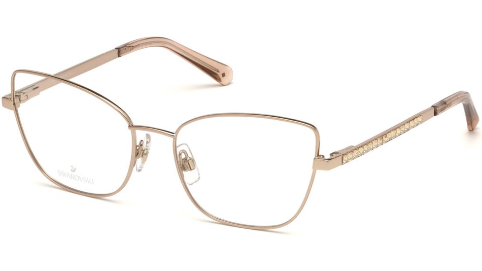 Swarovski SK5287 Eyeglass Frames - Shiny Rose Gold Frame Color