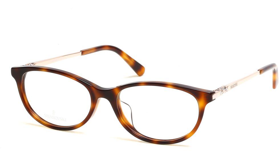 Swarovski SK5294-D Progressive Prescription Eyeglasses - Dark Havana Frame, Dark Havana Lenses, 53 mm Lens Diameter SK5294-D53052