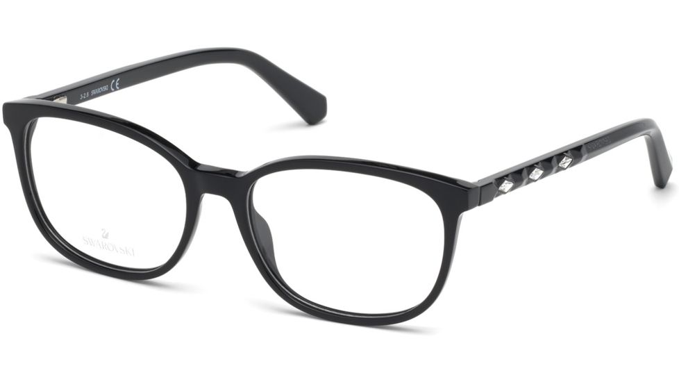 Swarovski SK5300 Eyeglass Frames - Shiny Black Frame Color, Shiny Black Lens Color