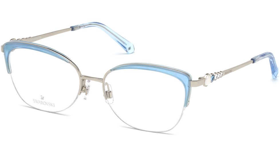 Swarovski SK5307 Eyeglass Frames - Shiny Palladium Frame Color