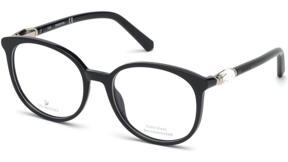 Swarovski SK5310 Eyeglass Frames - Shiny Black Frame Color