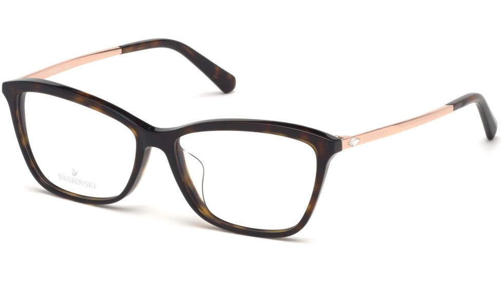 Swarovski SK5314-F Eyeglass Frames - Dark Havana Frame, Dark Havana Lenses, 54 mm Lens Diameter SK5314-F54052
