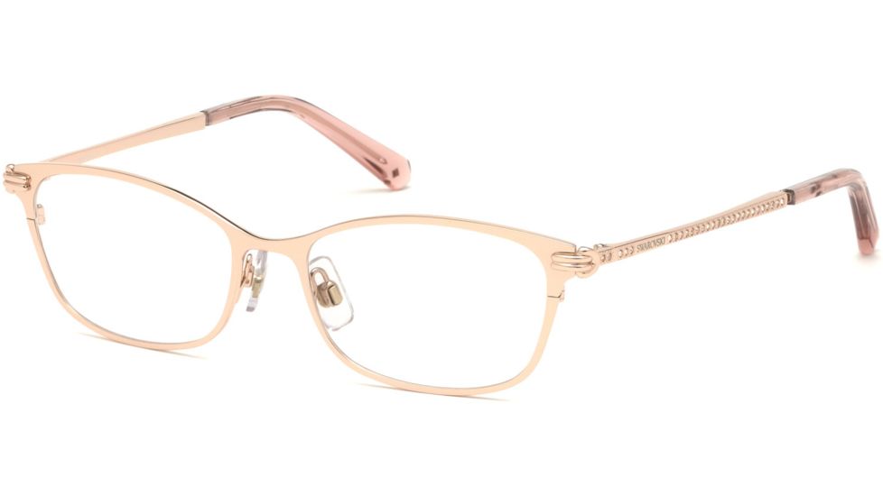 Swarovski SK5318 Eyeglass Frames - Shiny Rose Gold Frame Color