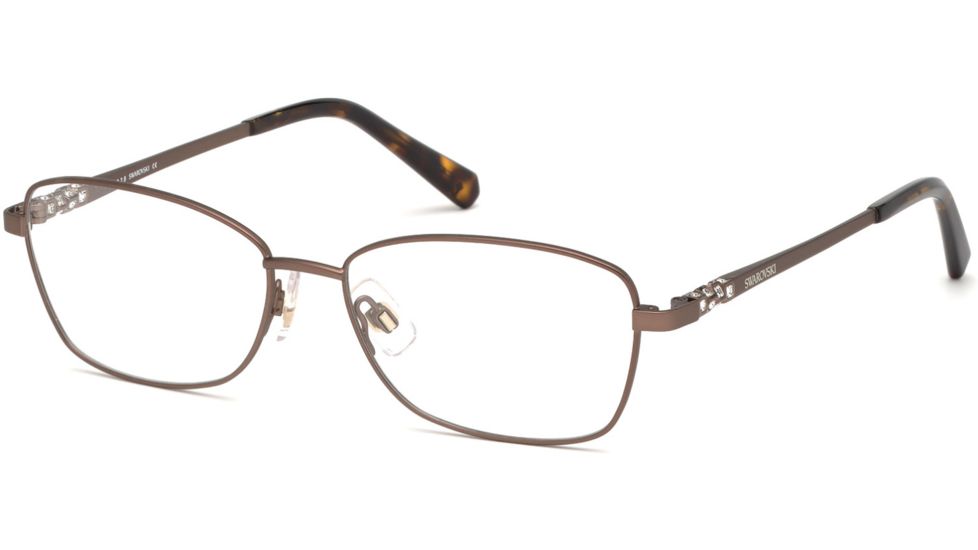 Swarovski SK5337 Eyeglass Frames - Matte Dark Brown Frame Color, Matte Dark Brown Lens Color