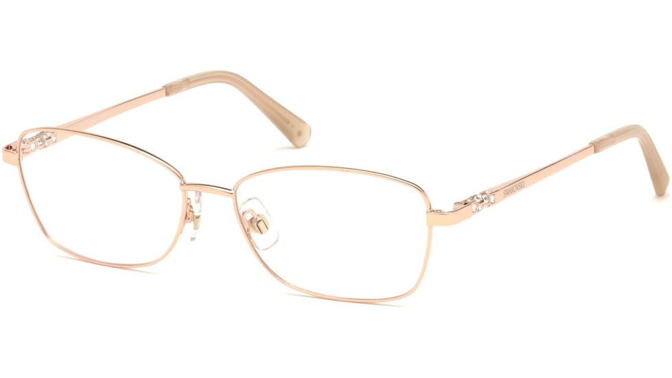 Swarovski SK5337 Eyeglass Frames - Shiny Rose Gold Frame Color, Shiny Rose Gold Lens Color