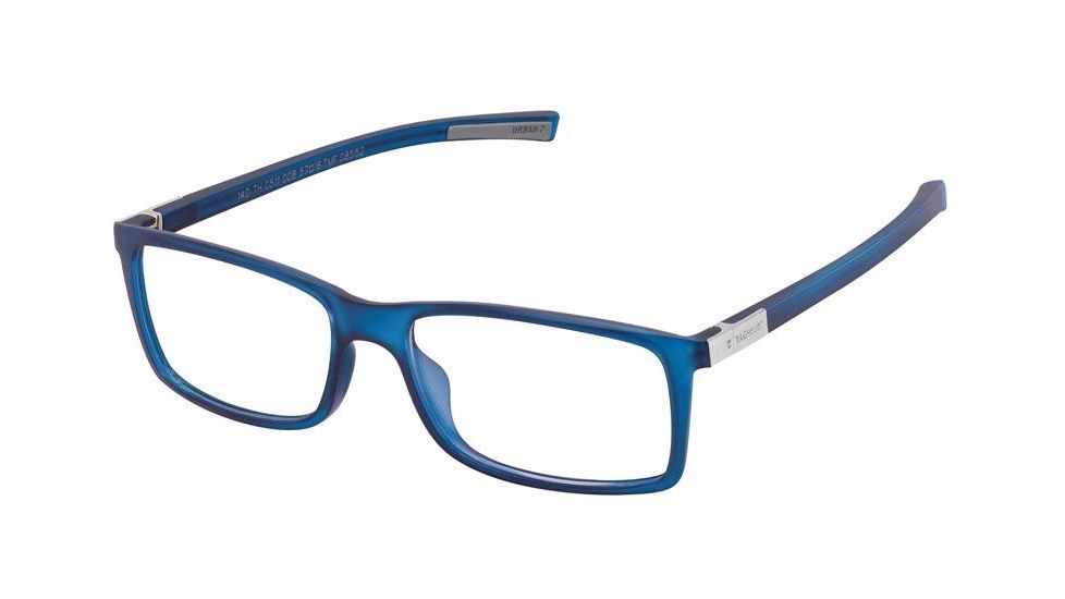Tag Heuer 0511 Progressive Prescription Eyeglasses, Matte Blue Frame - Matte Blue/Grey Temples Frame, Clear Lens-0511-008PR