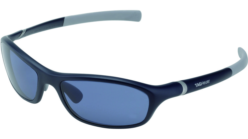 Tag Heuer 27 Sun Sunglasses, Dark Blue Frame/Light Grey Temples, Watersport Lens, Polarized 6001-405