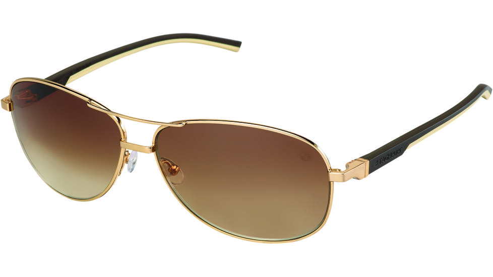 Tag Heuer Automatic Sunglasses, Gold Frame/Dark Brown Ivory Temples, Gradient Brown Lens 0884-204