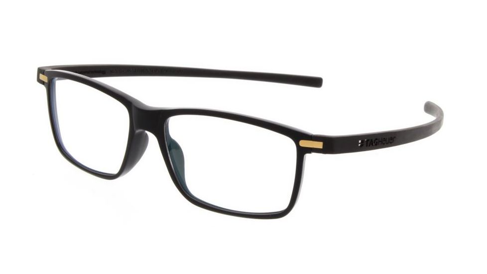 Tag Heuer Black Frame - Black Temples/Gold Lugs, 3951-011