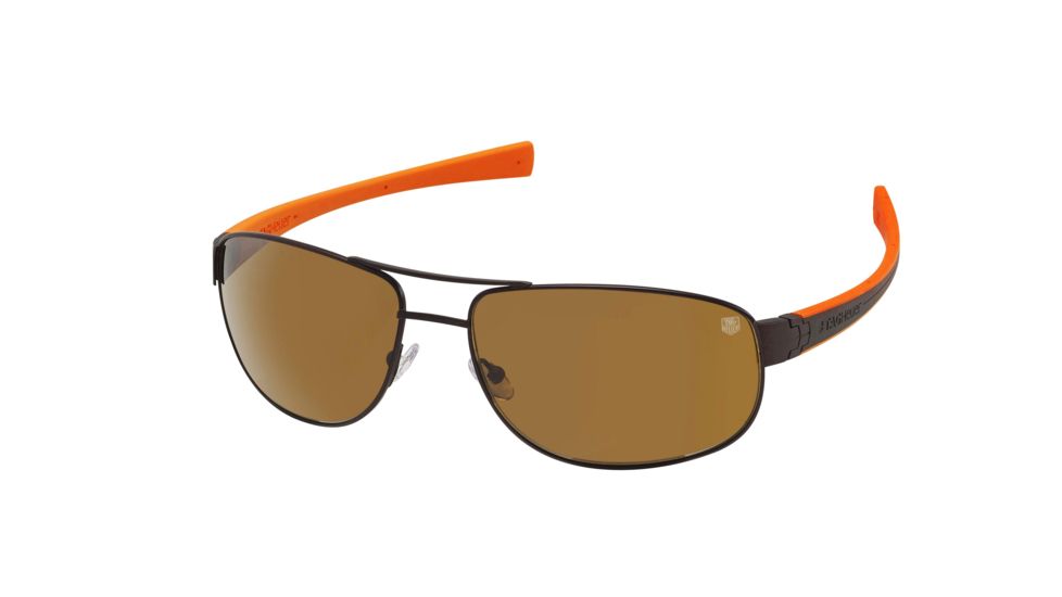 Tag Heuer LRS 0252 Sunglasses - Matte Chocolate Frame - Brown/Orange Temples,Outdoor Brown Lens-0252-708