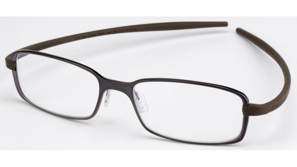 Tag Heuer Reflex 2 Eyeglasses, Chocolate Ceramic Frame/Havana Temples, Clear Lens 3706-002