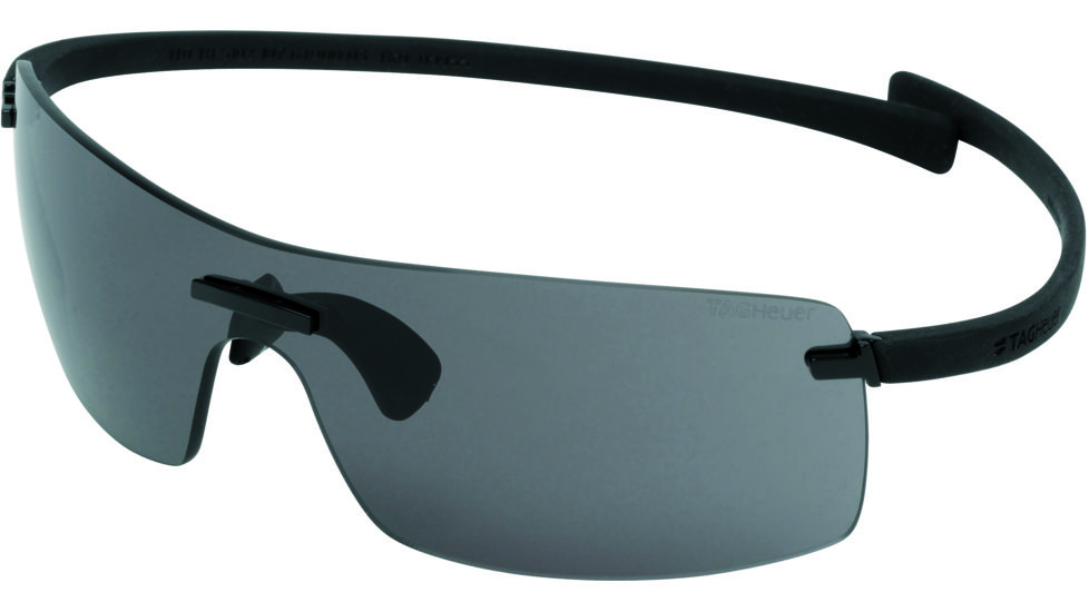 Tag Heuer Rimless Curve Sunglasses, Shiny Palladium Frame/Black Temples, Grey Outdoor Lens 5102-107