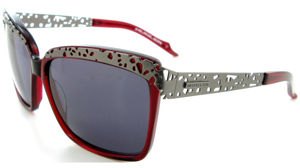 Thierry Mugler Bi Focal Sunglasses 10207 Burgundy-Mat Gunmetal Frame, Women, 58-14-125 10207-C8BF