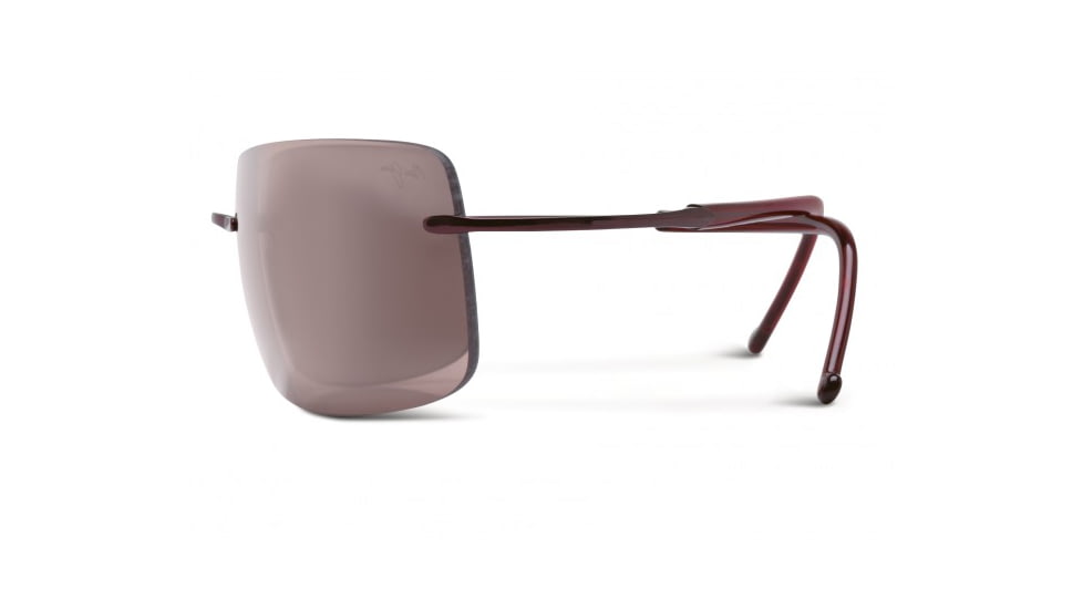 Maui Jim Thousand Peaks Sunglasses w/ Burgundy Frame and Maui Rose Lenses - R517-07, Side View