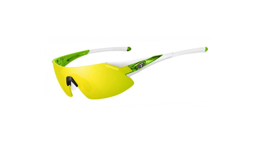 Tifosi Optics Podium XC Sunglasses - White/Green Frame w/Clarion Yellow,AC Red and Clear Lens 1070106827