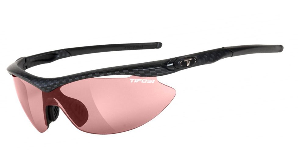Tifosi Slip Sunglasses - Carbon Frame, High Speed Red Fototec Lenses 0010300730