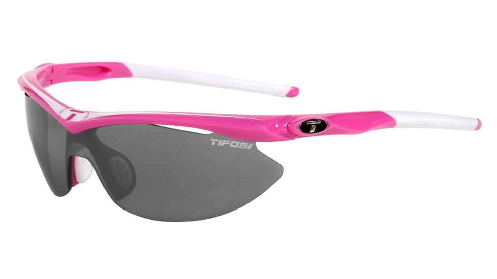 Tifosi Slip Sunglasses - Neon Pink Frame, Smoke/AC Red/Clear Lenses 0010101601