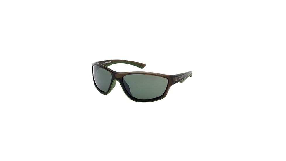 Timberland TB9045 Sunglasses - Shiny Dark Green Frame Color, Green Polarized Lens Color
