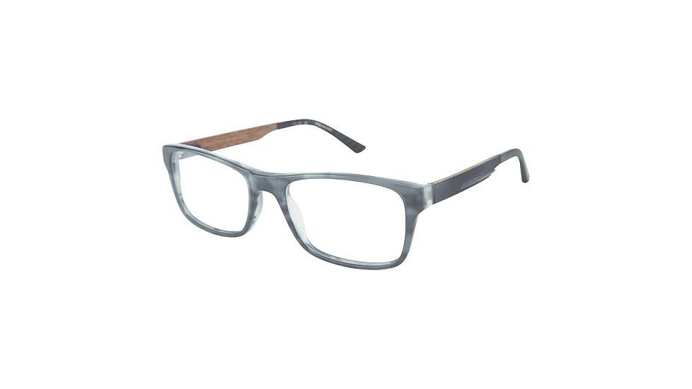 TLG 003 Progressive Prescription Eyeglasses - Frame Grey Tortoise, Size 55/19mm LYNU00303