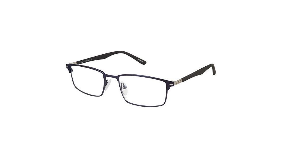 TLG NU019 Single Vision Prescription Eyeglasses - Frame Mt Navy / Black, Size 53/18mm LYNU01903