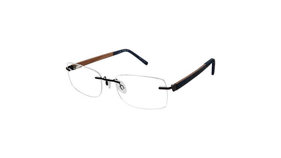 TLG NU022 Eyeglass Frames - Frame Matte Navy, Size 53/18mm LYNU02203