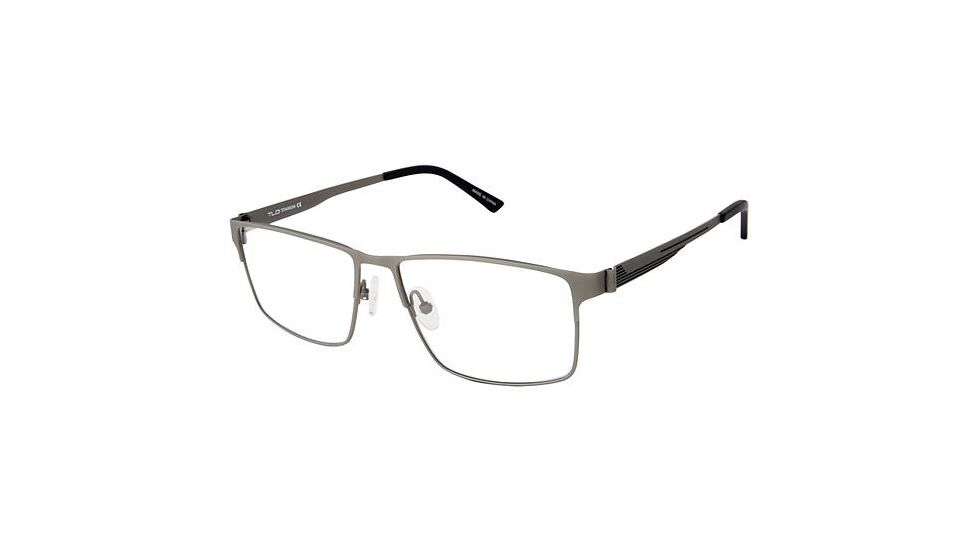 TLG NU023 Bifocal Prescription Eyeglasses - Frame Matte Gunmetal, Size 56/15mm LYNU02301