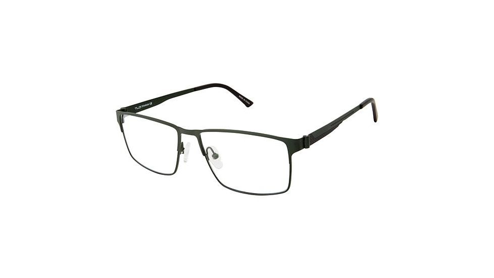 TLG NU023 Bifocal Prescription Eyeglasses - Frame Matte Olive, Size 56/15mm LYNU02302
