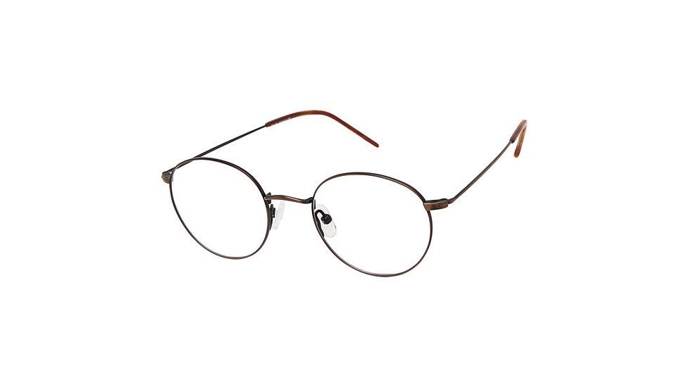 TLG NU037 Progressive Prescription Eyeglasses - Frame ANTIQUE GOLD, Size 48/21mm LYNU03702