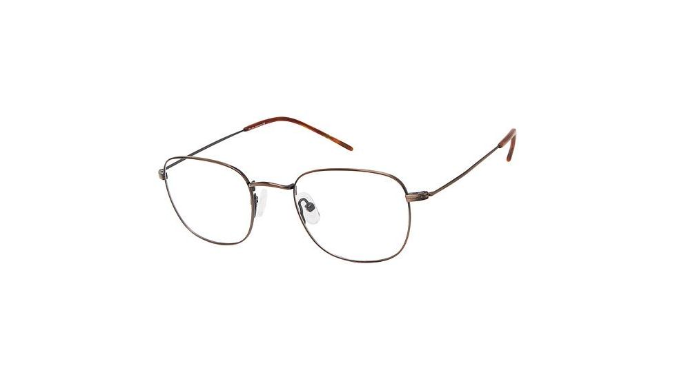 TLG NU039 Progressive Prescription Eyeglasses - Frame ANTIQUE BROWN, Size 49/21mm LYNU03903