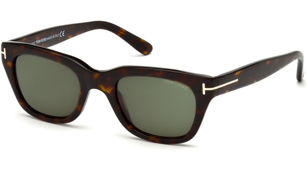 Tom Ford FT0237 Sunglasses - Dark Havana Frame Color, Green Lens Color