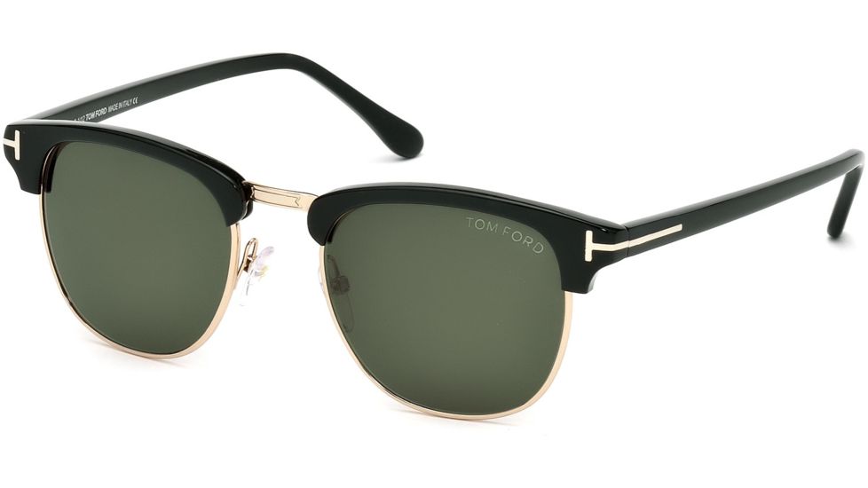 Tom Ford FT0248 Sunglasses - Black Frame Color, Green Lens Color