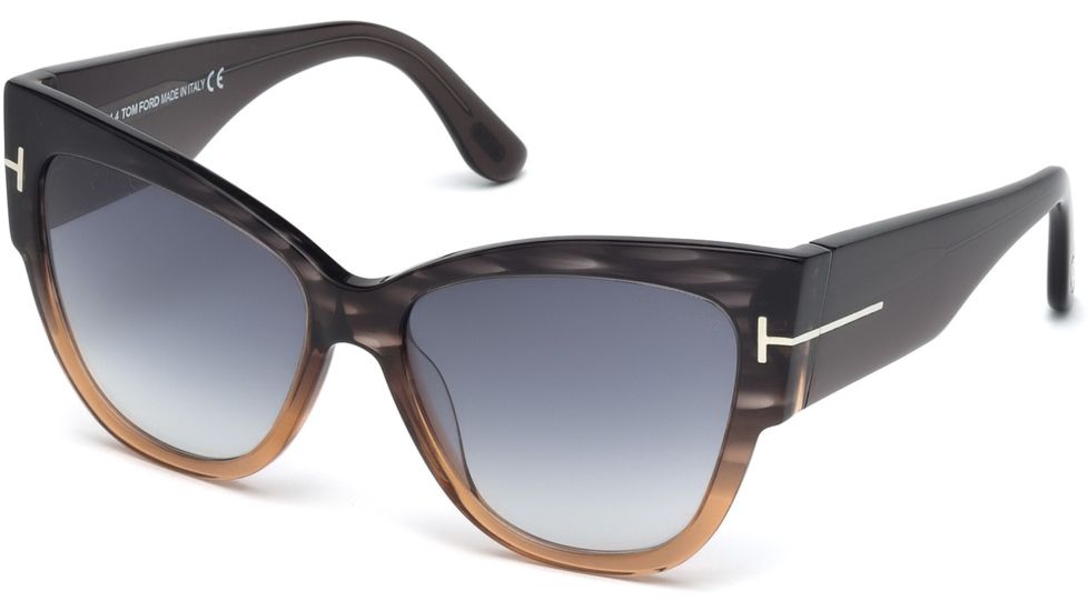 Tom Ford FT0371 Sunglasses - Grey Frame Color, Gradient Smoke Lens Color