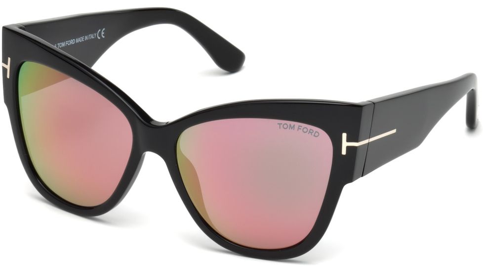 Tom Ford FT0371 Sunglasses - Shiny Black Frame Color, Gradient Or Mirror Violet Lens Color