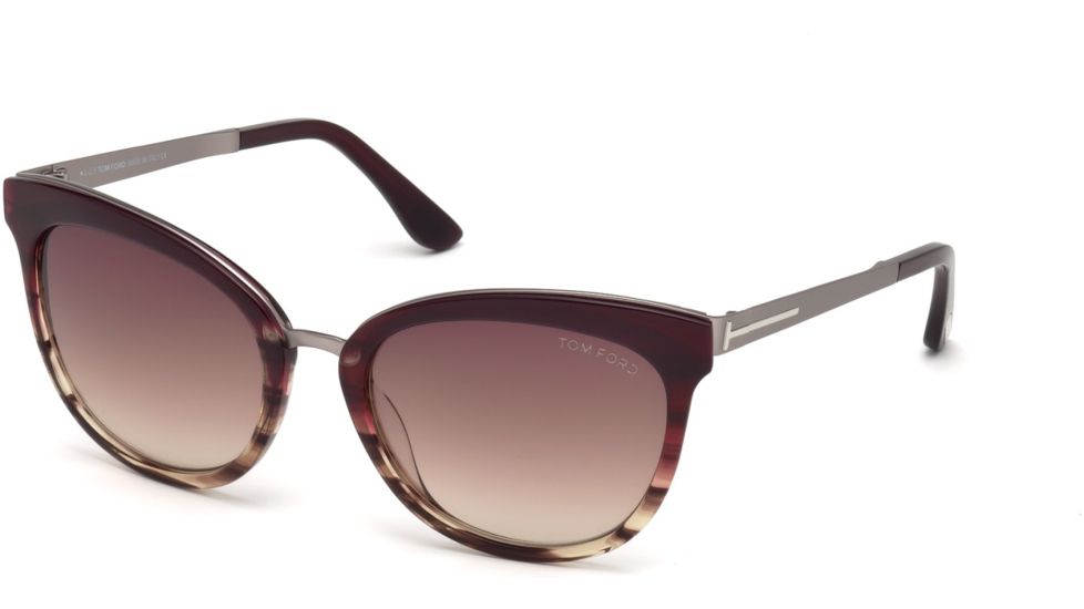Tom Ford FT0461 Sunglasses - Bordeaux Frame Color, Gradient Brown Lens Color